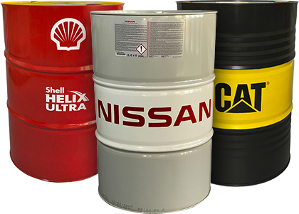 бочки з маслом Shell Nissan Caterpillar